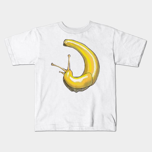 Banana Slug Kids T-Shirt by shehitsback